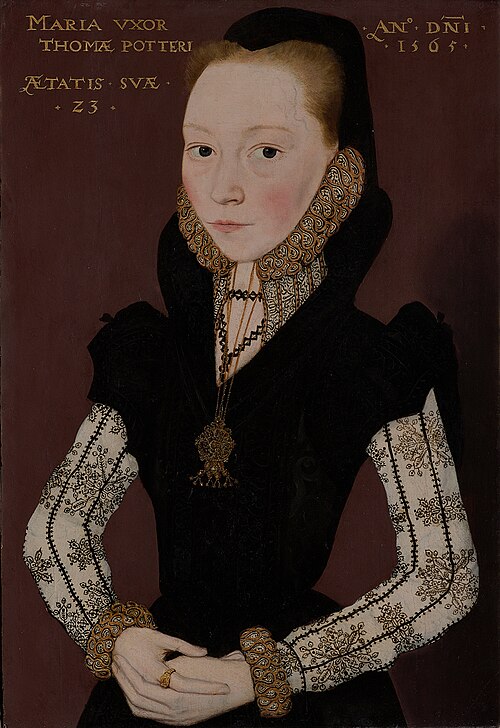 Mary Tichborne, wife of Thomas Potter, 1565, Master of the Countess of Warwick