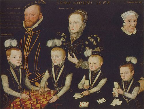 Edward, baron de Windsor, Katherine de Vere, et leur famille, 1568, Master of the Countess of Warwick