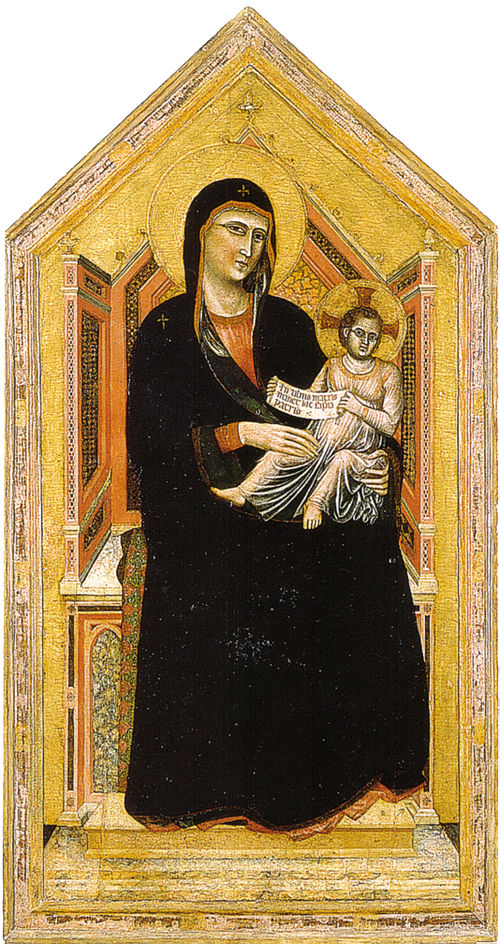 Madonna enthroned with child, 1310, Maestro della Santa Cecilia