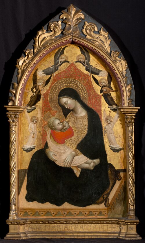 Virgin and Child with Music-Making Angels, , Maitre de la Madone de Straus