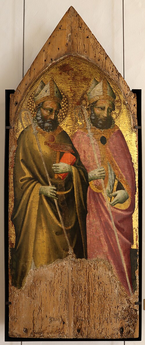 Saint Blaise et saint évêque, 1402, Maitre de la Madone de Straus