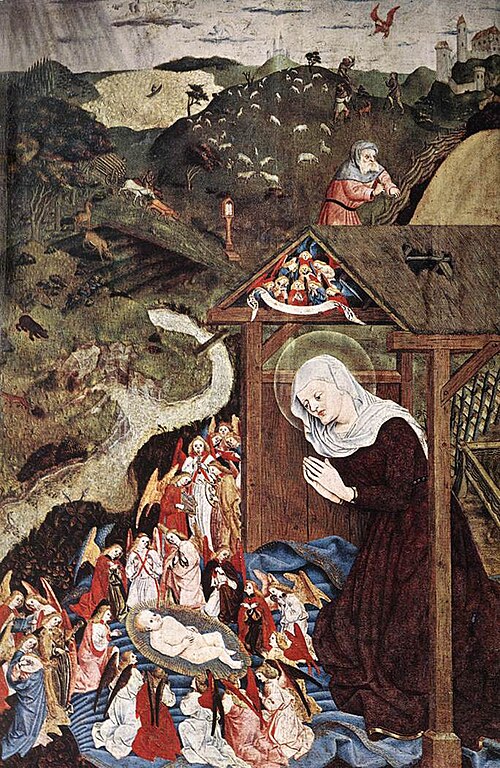 Altar of Mary: Birth of Christ, 1444, Meister der Pollinger Tafeln