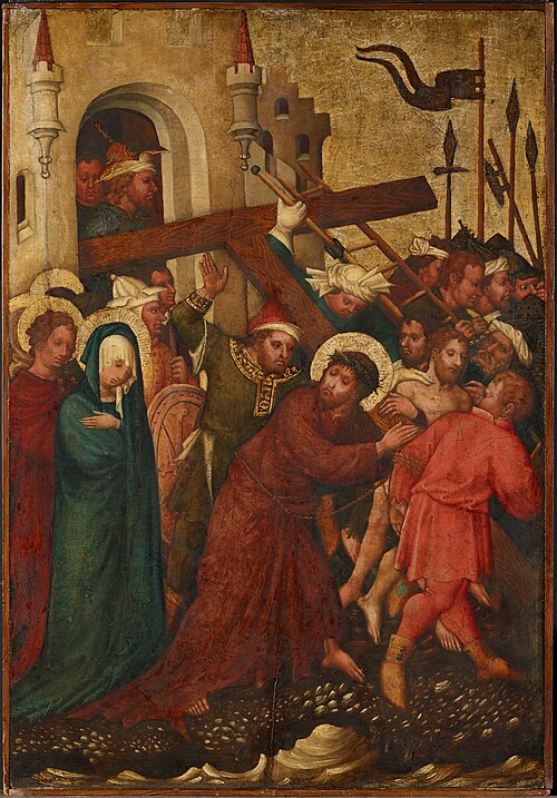 Carrying the cross of Christ, 1432, Master of the Saint Lambrecht 
