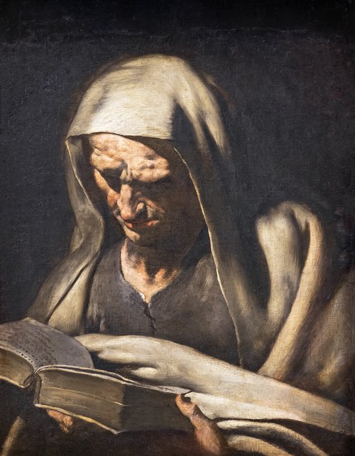 Prophète en buste lisant, 1700, Maître de l'Annonce aux Berger