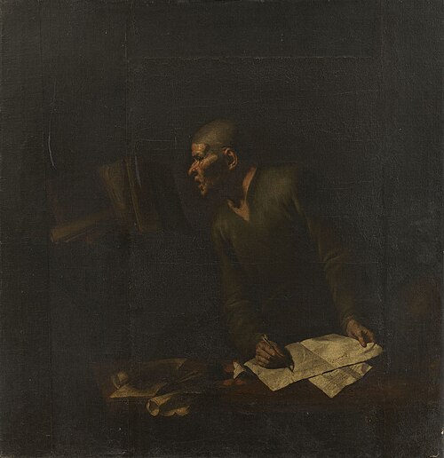 A Philosopher Writing, 1625, Maître de l'Annonce aux Berger