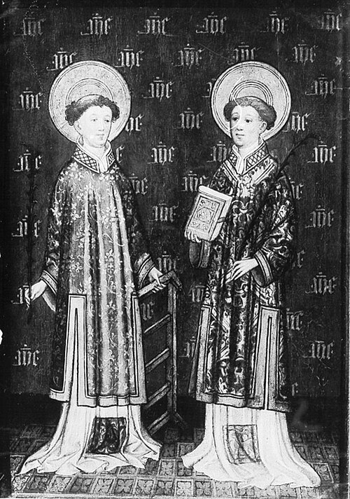 Die Heiligen Laurentius und Stephanus, 1417, Maître de la Petite Passion