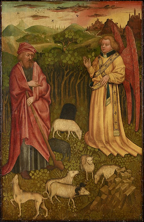 Botschaft des Engels an Joachim, 1435, Meister des Albrechtsaltares zu Klosterneuburg