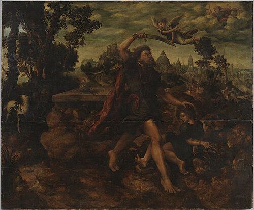 The sacrifice of Abraham, 1540, Maître de l'Ecce Homo d'Augsbourg
