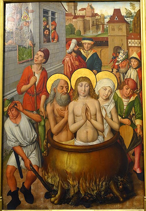 Augustine Altarpiece: Death of Saints Veit, Modestus and Crescentia, 1487, Meister des Augustiner-Altars