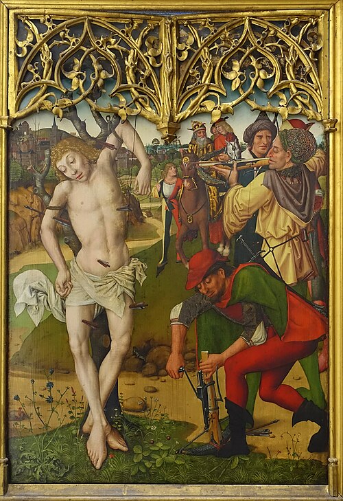Augustine Altarpiece: Saints Catherine and Barbara, 1487, Meister des Augustiner-Altars