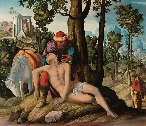 The Good Samaritan, 1537, Meester van de Barmhartige Sam