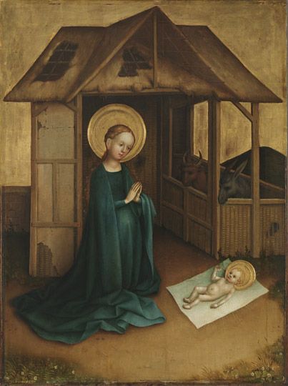Heisterbacher Altar: Geburt Christi (mit Stefan Lochner), , Maître du Retable de Heisterbach