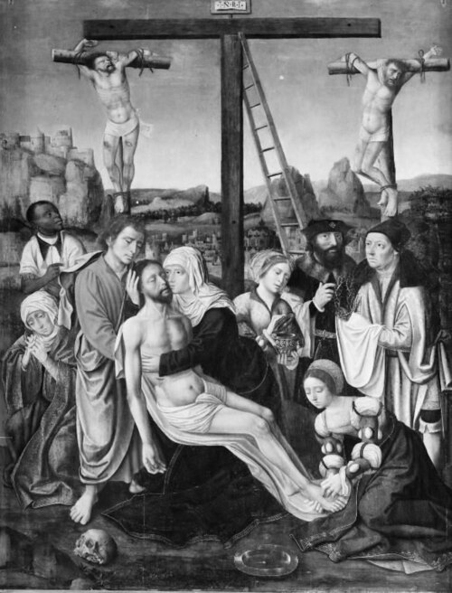 Begrædelsen af Kristi lig, 1520, Maître du Saint-Sang