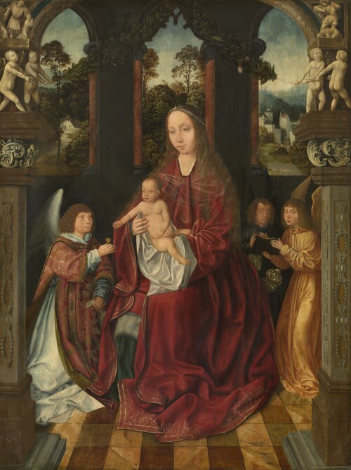 Madonna with Angels, 1510, Maître du Saint-Sang