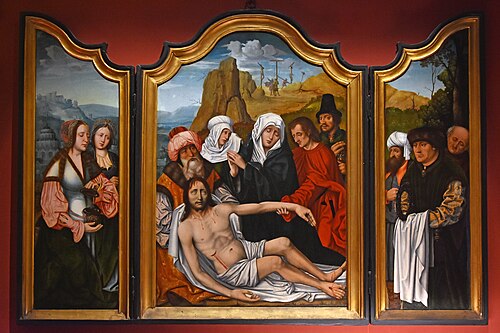Triptyque. La DÉPOSITION DU CHRIST., 1519, Maître du Saint-Sang