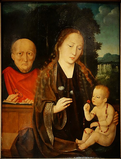 Vierge à l'Enfant avec un donateur, 1600, Maître du Saint-Sang