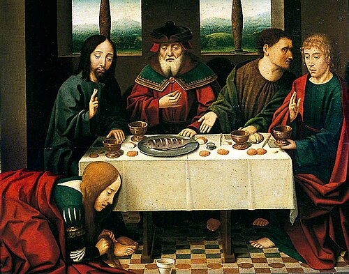 Christ in the House of Simon, 1500, Maître du Triptyque Morrison