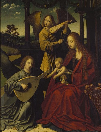La Vierge à l'Enfant avec anges musiciens, 1513, Maître du Triptyque Morrison