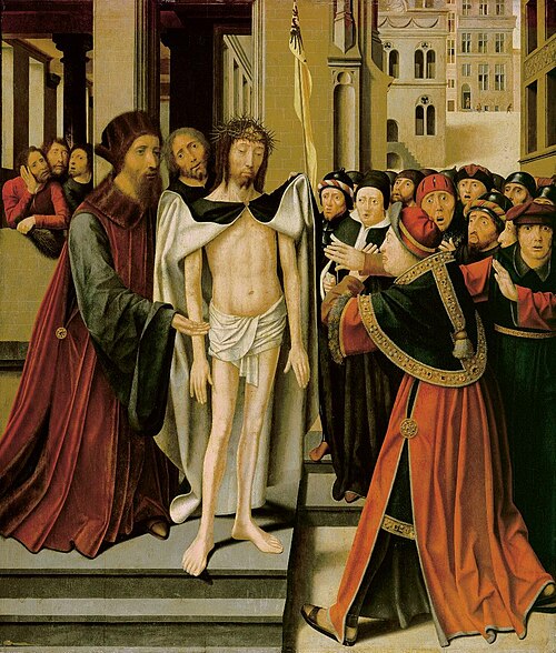 Darstellung Christi vor Pilatus (Ecce Homo), 1510, Maître du Triptyque Morrison