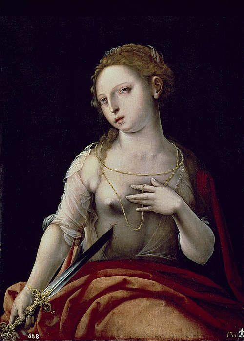 The death of Lucretia, 1501, Cornelis Bazelaere