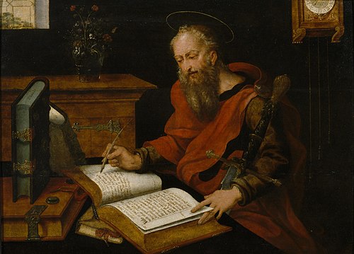 Saint Paul writing, 1501, Cornelis Bazelaere