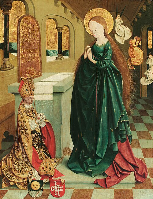 Maria als Tempeljungfrau im Ährenkleid, 1497, Meister von Mondsee