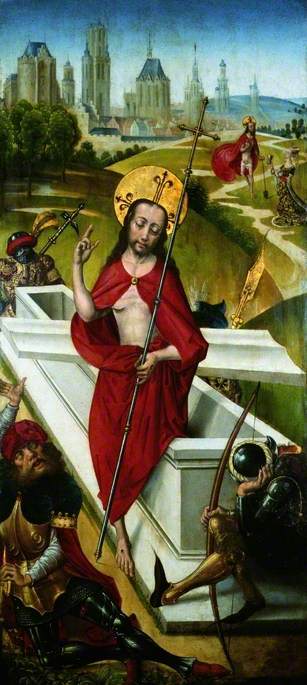 The Resurrection (recto), 1467, Maître de la vue de Sainte-Gudule