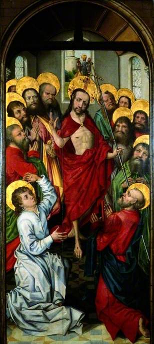 The Risen Christ (recto), 1467, Maître de la vue de Sainte-Gudule