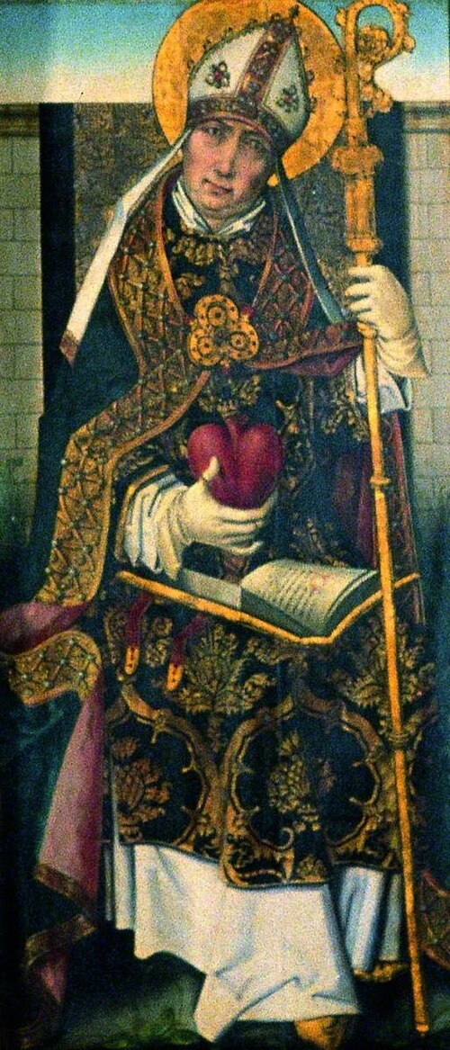 Saint Augustine (verso), 1467, Maître de la vue de Sainte-Gudule