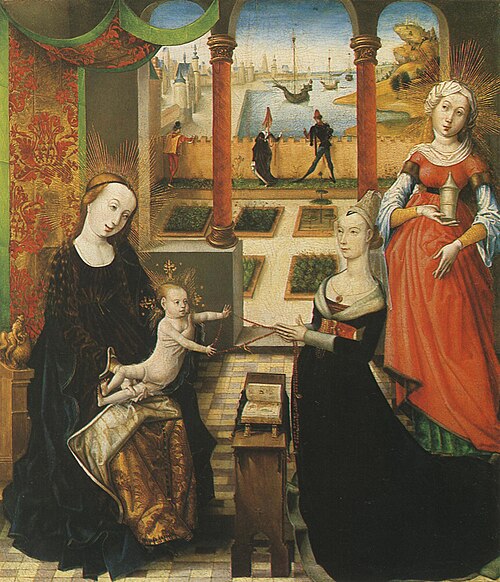 La Vierge à l'Enfant avec donatrice et Marie Madeleine, 1500, Maître de la vue de Sainte-Gudule