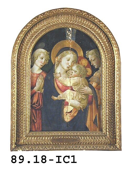 Madonna and Child with Two Angels, , Maître de San Miniato