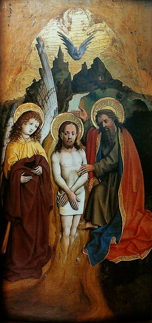 Baptême du Christ., 1440, Maître du Château de Lichtenstein