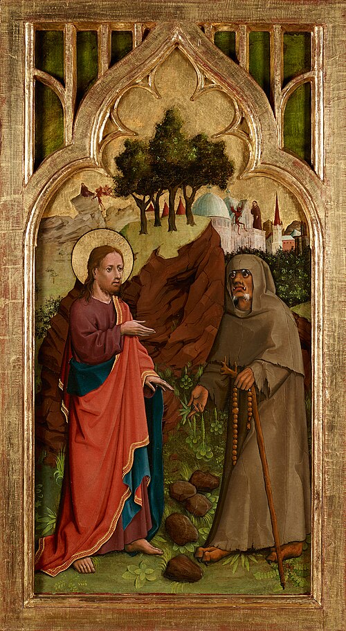 Versuchung Christi, 1447, Maître du Château de Lichtenstein