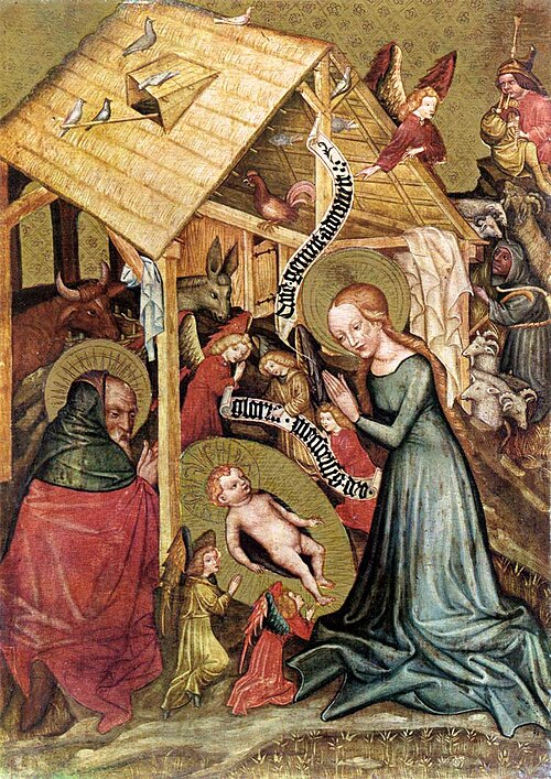 The Nativity, 1430, Master of the Rajhrad Altarpiece