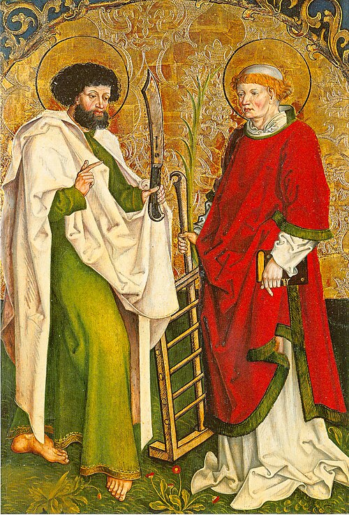 Die Heiligen Bartholomäus und Laurentius, 1505, Meister von Veringen