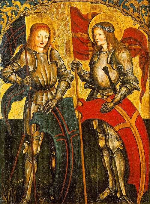 Die Heiligen Georg und Mauritius, 1505, Meister von Veringen