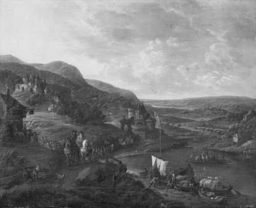View of the Rhine with Figures, , Robert Griffier