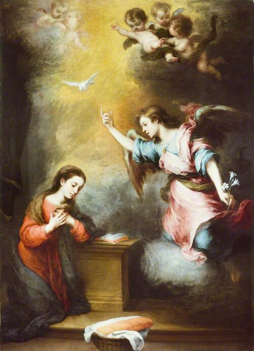 The Annunciation, 1665, Bartolomé Esteban Murillo