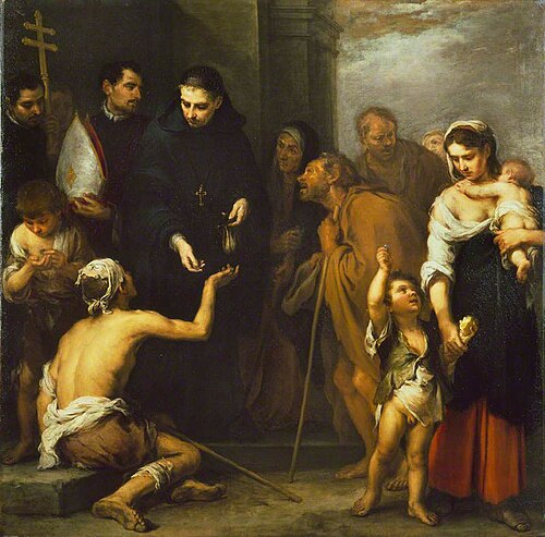 The Charity of Saint Thomas of Villanueva, 1670, Bartolomé Esteban Murillo