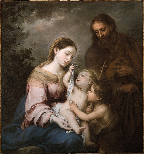 Holy Family with Infant Saint John, 1670, Bartolomé Esteban Murillo