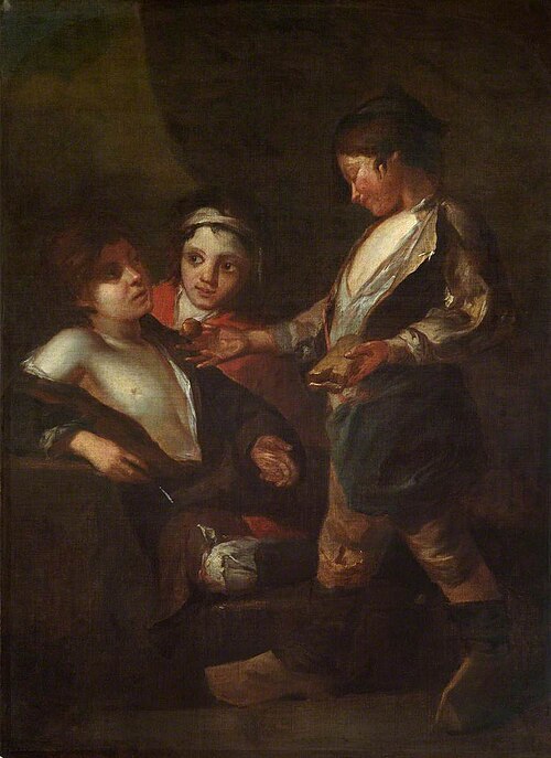 Street Urchins Eating (diptych, right panel), , Bartolomé Esteban Murillo