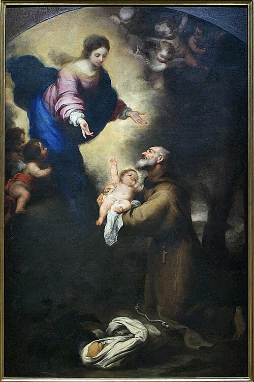 San Félix Cantalicio con la Virgen y el Niño, , Bartolomé Esteban Murillo