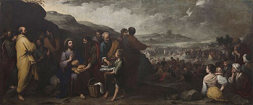 Milagro de la multiplicación de los panes y los peces Murillo, 1669, Bartolomé Esteban Murillo