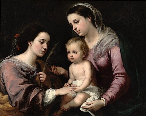 Le Mariage mystique de sainte Catherine, 1650, Bartolomé Esteban Murillo