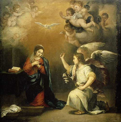 The Annunciation, 1670, Bartolomé Esteban Murillo