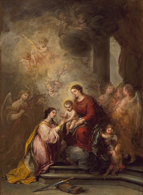 The Mystic Marriage of Saint Catherine, 1680, Bartolomé Esteban Murillo