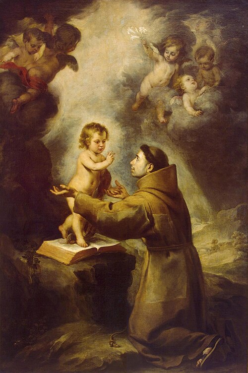 Vision of St Antony of Padua, 1670, Bartolomé Esteban Murillo