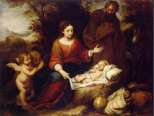 Le repos pendant la fuite en Égypte, 1665, Bartolomé Esteban Murillo