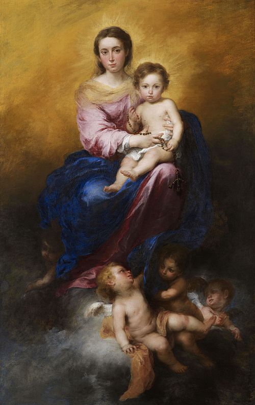 The Virgin of the Rosary, 1677, Bartolomé Esteban Murillo
