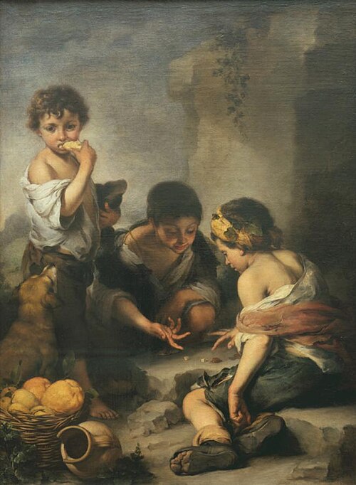 Young Boys Playing Dice, 1675, Bartolomé Esteban Murillo